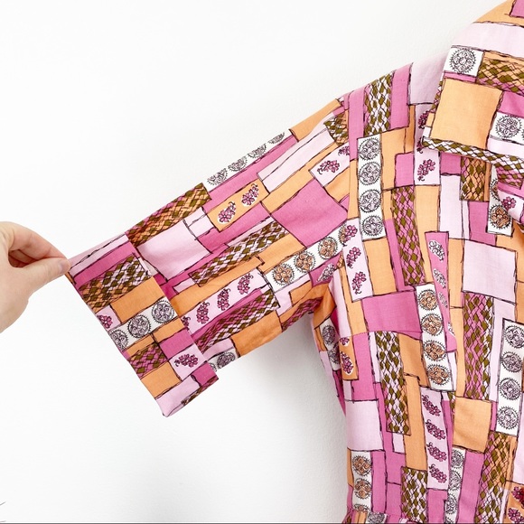 ❌SOLD❌VTG 60s Handmade Novelty Print House Dress - Picture 5 of 11